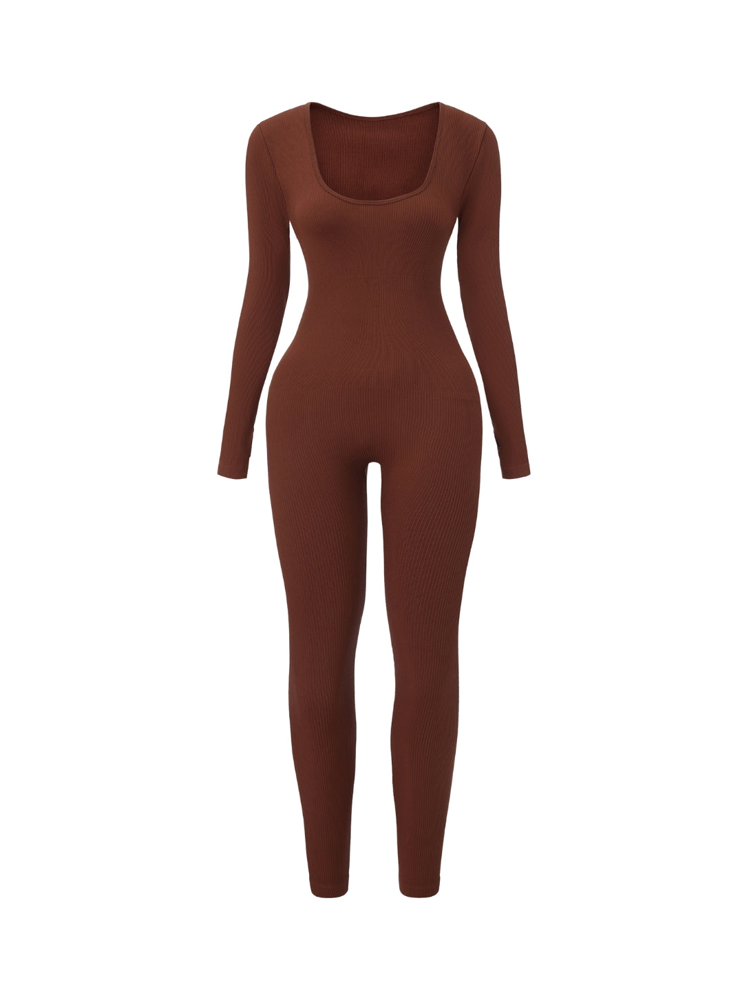 Ribbed Square Neck Jumpsuit