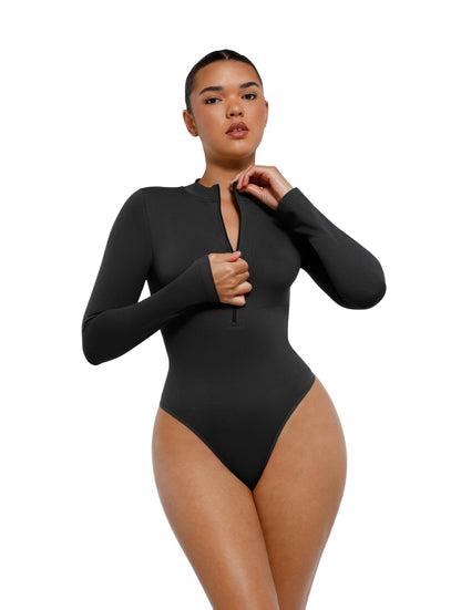 The Deep V Zip Bodysuit