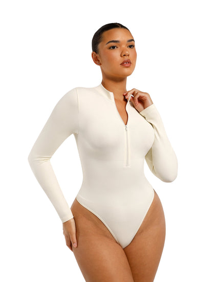 The Deep V Zip Bodysuit