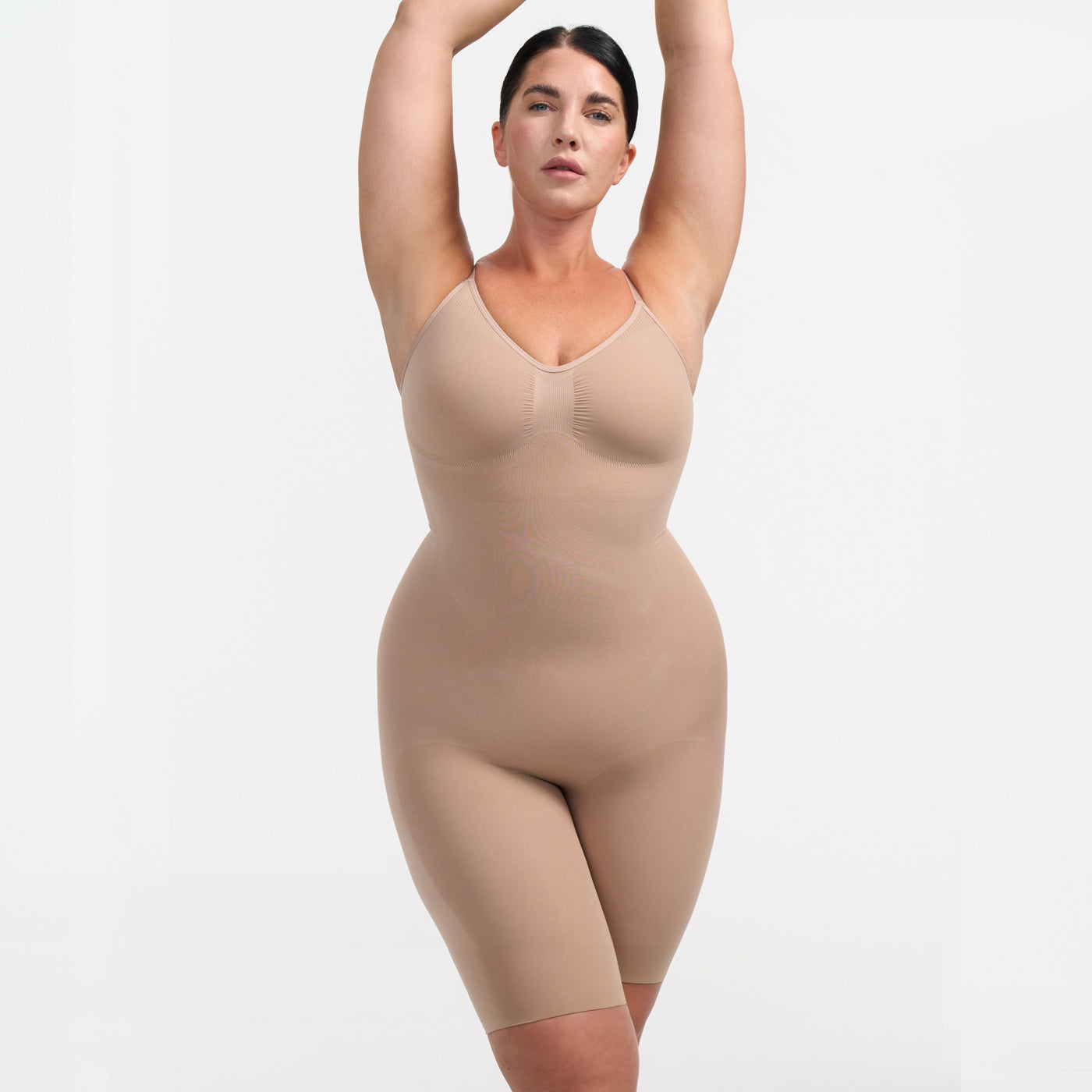 Bodysuit sculpting shapewear with shorts