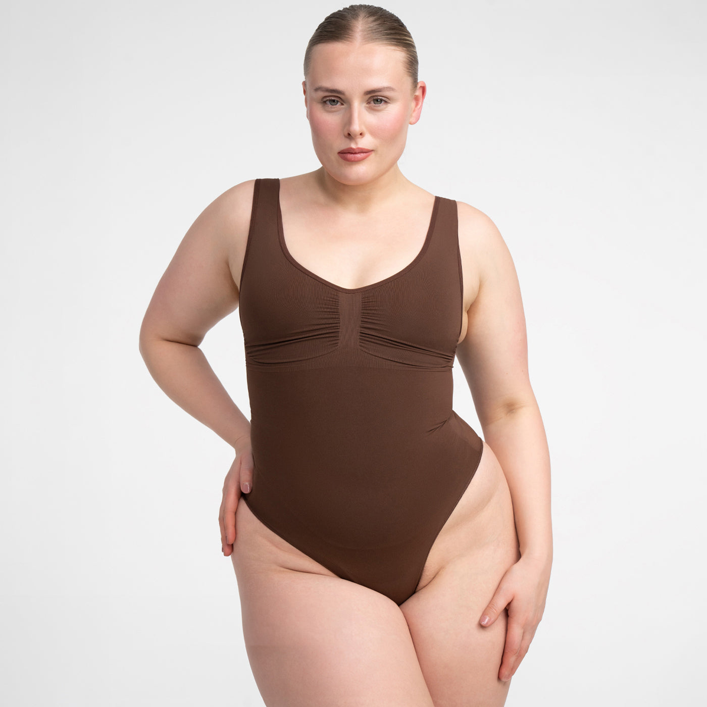 Tank bodysuit sculpting shapewear with briefs