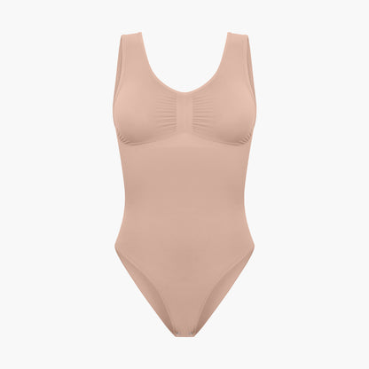 Tank bodysuit sculpting shapewear with briefs