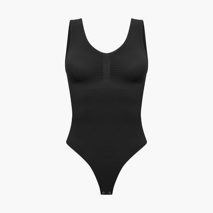 Tank bodysuit sculpting shapewear with thong