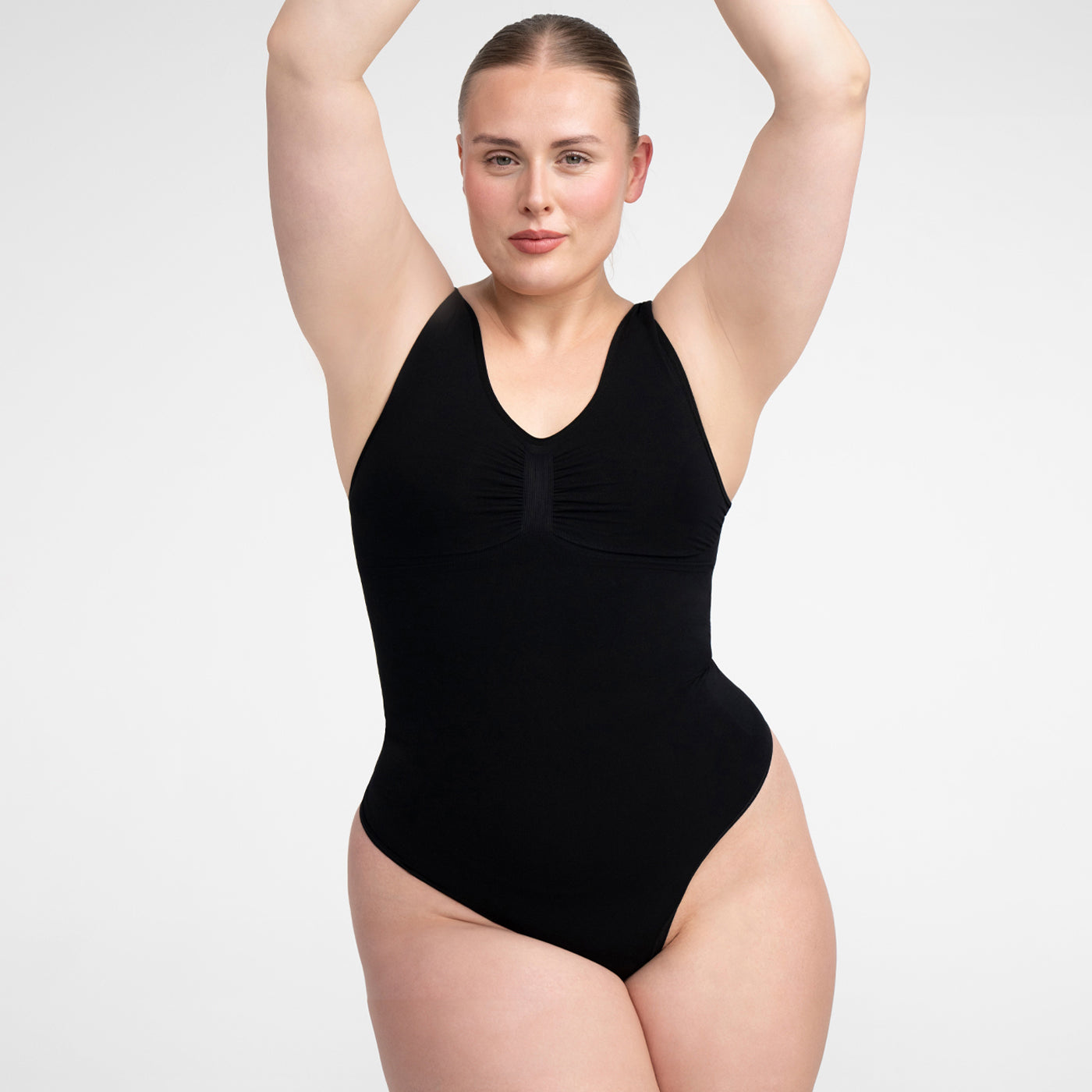 Tank bodysuit sculpting shapewear with thong