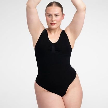 Tank bodysuit sculpting shapewear with thong