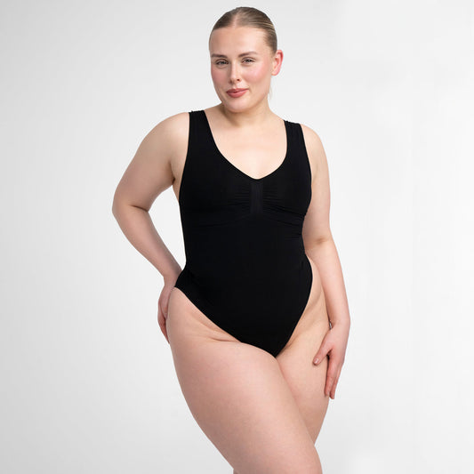 Tank bodysuit sculpting shapewear with thong