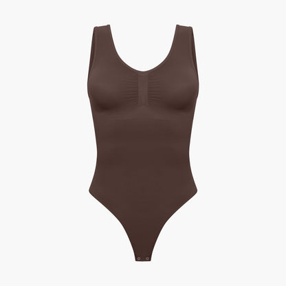 Tank bodysuit sculpting shapewear with thong