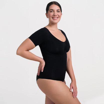 T-shirt bodysuit sculpting shapewear with string