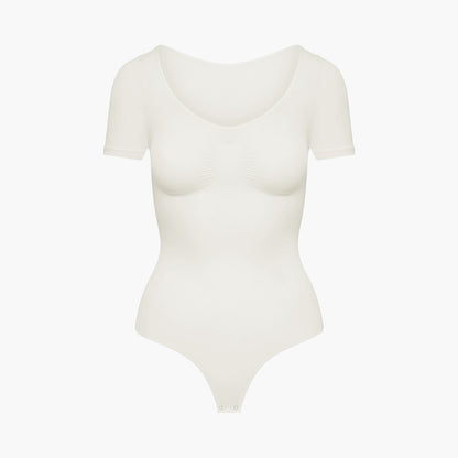 T-shirt bodysuit sculpting shapewear with string