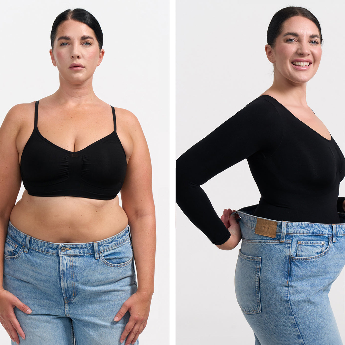 Bodysuit Sculpting Shapewear longsleeve with string