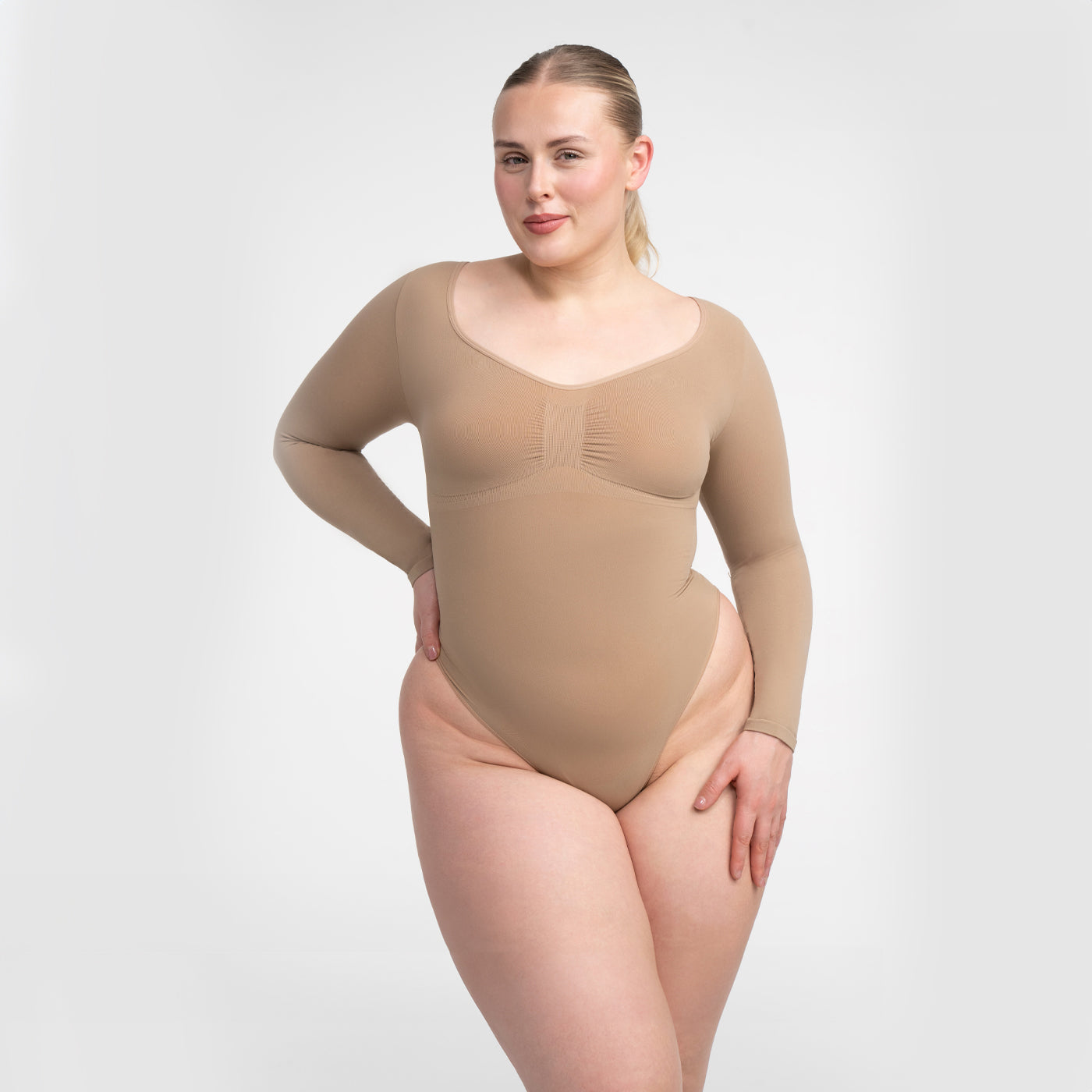 Bodysuit Sculpting Shapewear longsleeve with string