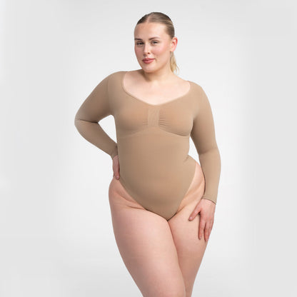 Bodysuit Sculpting Shapewear longsleeve with string