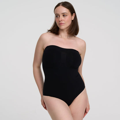 Strapless bodysuit sculpting shapewear with briefs
