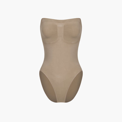 Strapless bodysuit sculpting shapewear with briefs