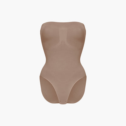 Strapless bodysuit sculpting shapewear with briefs