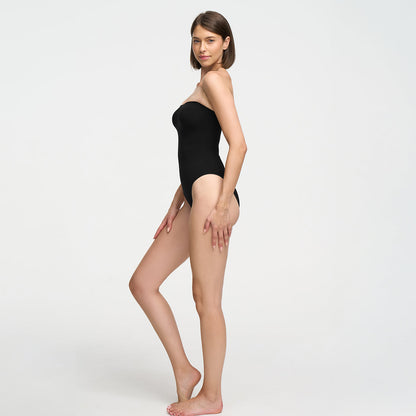 Strapless bodysuit sculpting shapewear with briefs