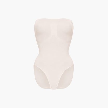 Strapless bodysuit sculpting shapewear with briefs