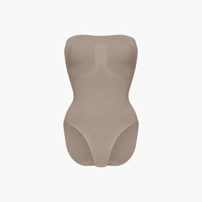 Strapless bodysuit sculpting shapewear with briefs
