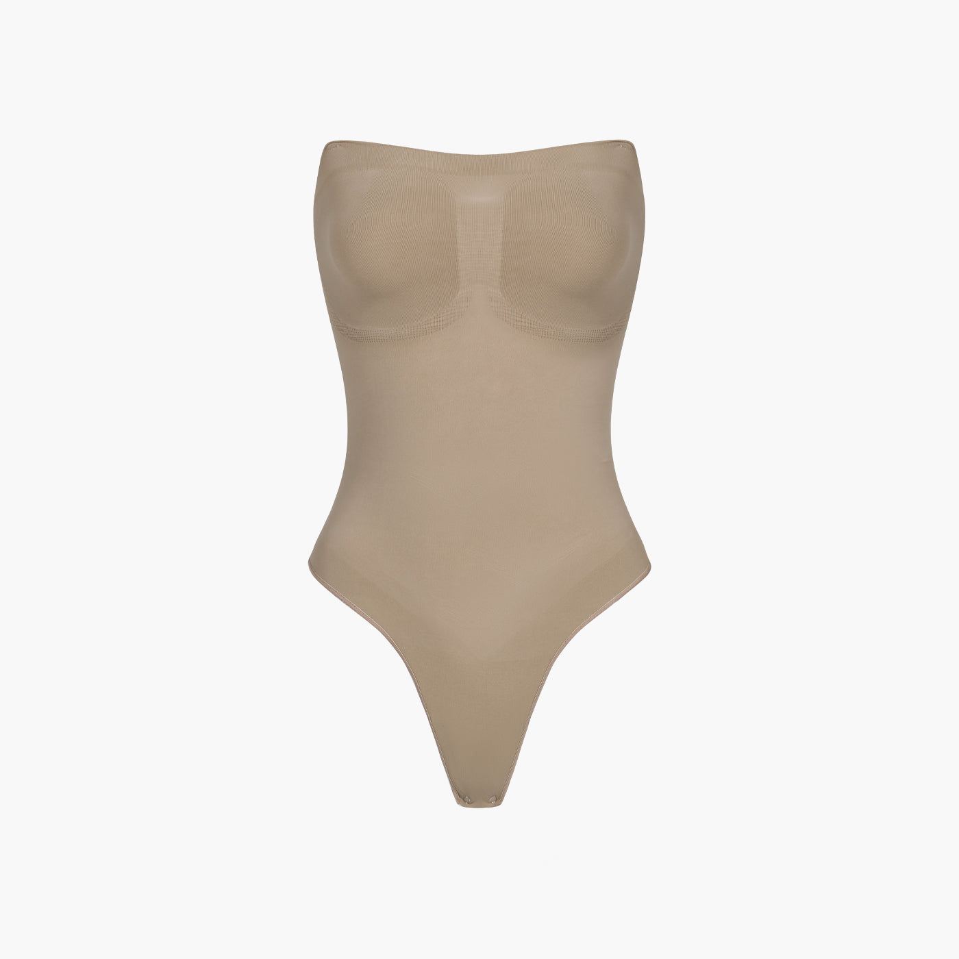 Strapless bodysuit sculpting shapewear with thong