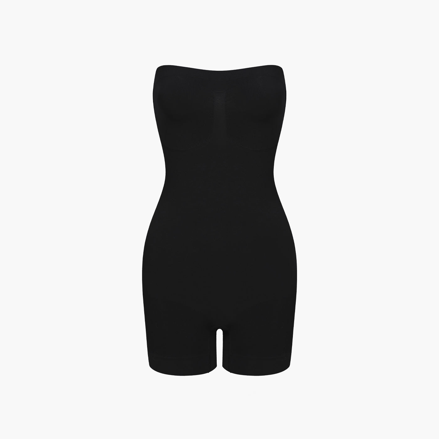 Strapless bodysuit sculpting shapewear with shorts