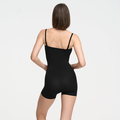 Strapless bodysuit sculpting shapewear with shorts