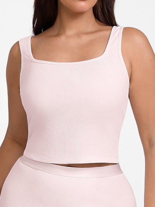 Square Neck Ribbed Tank