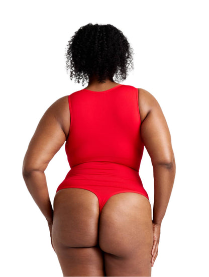 Round Neck Thong Bodysuit