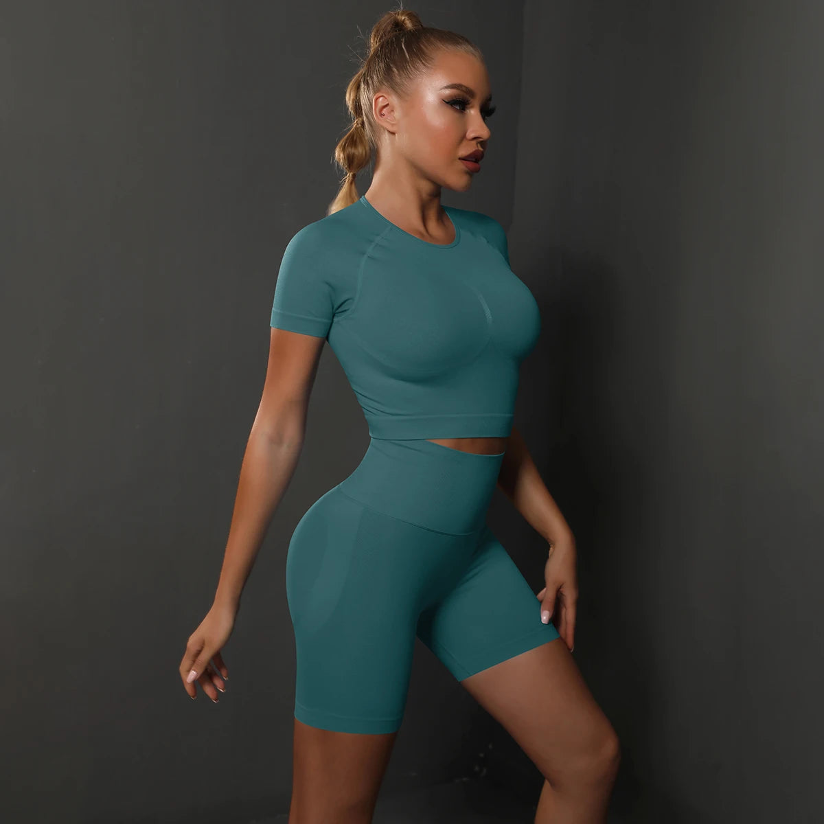 SculptFit Seamless Set – Teal